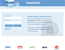 Tablet Screenshot of dealer.mustek.co.za